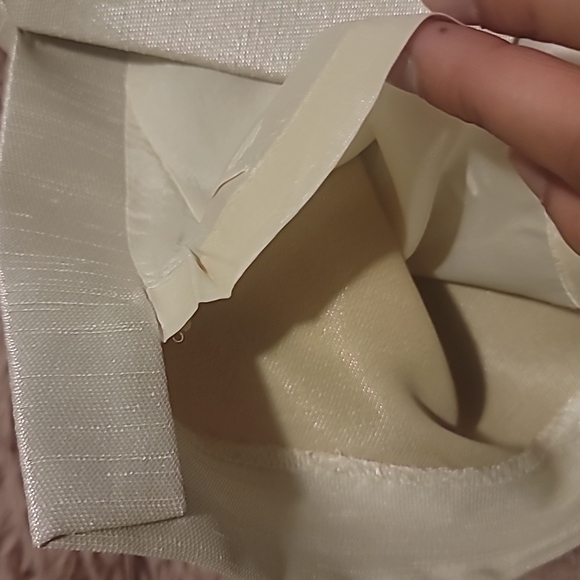 TAHARI by Arthur S. Levine Cream/Light Gold Square Neckline Formal Mini Dress - Picture 8 of 10